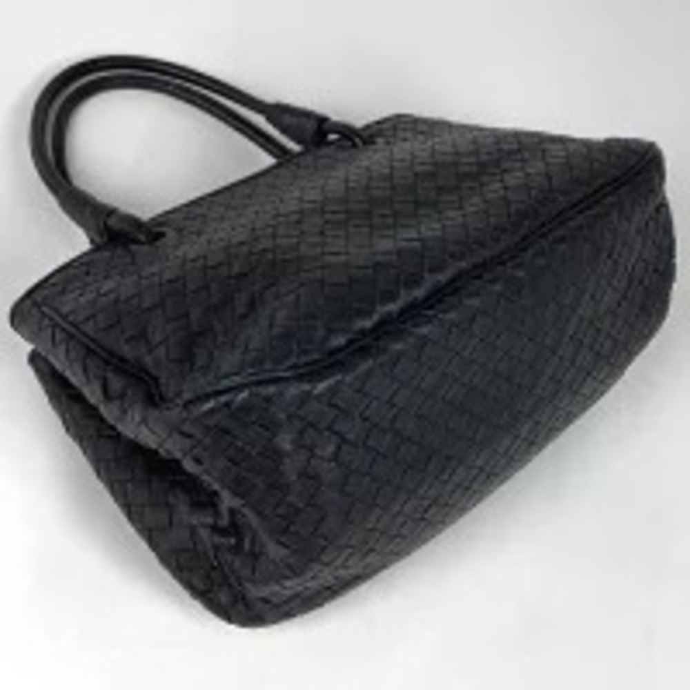 Bottega Veneta Nappa Intrecciato Woven Handbag Leather Black Bag Tote Black